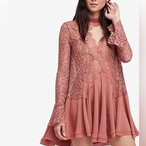 Free People Tell Tale Lace Tunic Dress
